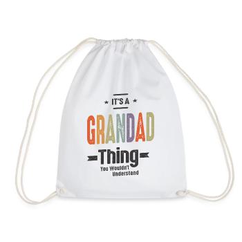 Mens It's a Grandad Thing Funny Dad Opa - Turnbeutel - Weiß - Vorne