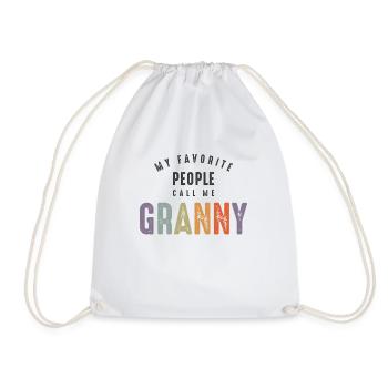 Mes gens préférés m’appellent Mamie - Grand-mère Maman - Sac de sport léger - blanc - Devant