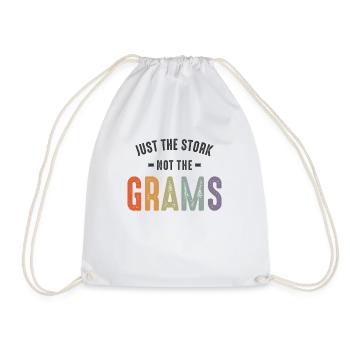 Just The Stork Not The Grams - Grandma Mommy - Drawstring Bag - white - Front