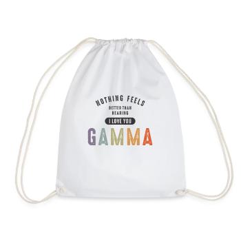 I Love You Gamma - Grandma Mommy - Drawstring Bag - white - Front