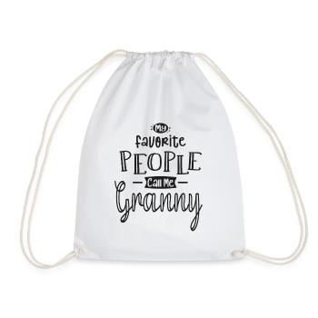 My Favorite People Call Me Granny - Grandma - Drawstring Bag - white - Front