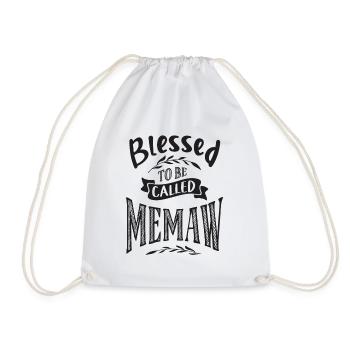 Blessed To Be Called Memaw - Mothers Day - Drawstring Bag - white - Front