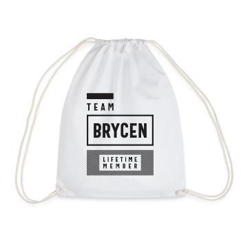 Team Brycen Lifetime Member - Drawstring Bag - white - Front