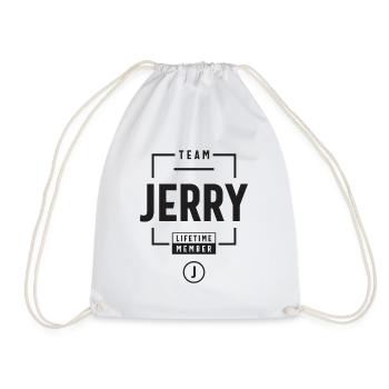 Team Jerry Lifetime Member - Drawstring Bag - white - Front