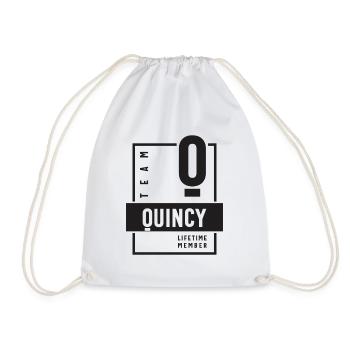 Team Quincy Lifetime Member - Drawstring Bag - white - Front
