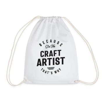 Craft Artist Job Title Profession - Drawstring Bag - white - Front