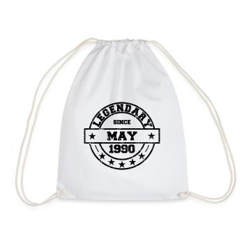 Legendary since May 1990 - Geburtstag - Turnbeutel - Weiß - Vorne