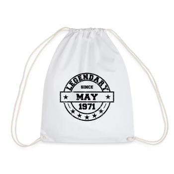 Legendary since May 1971 - Geburtstag - Turnbeutel - Weiß - Vorne