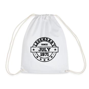 Legendary since July 1971 - Geburtstag - Turnbeutel - Weiß - Vorne