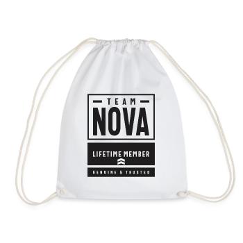 Benutzerdefinierter Name von Nova - Turnbeutel - Weiß - Vorne
