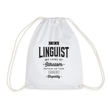 Linguist Funny Job Occupation - Drawstring Bag - white - Front