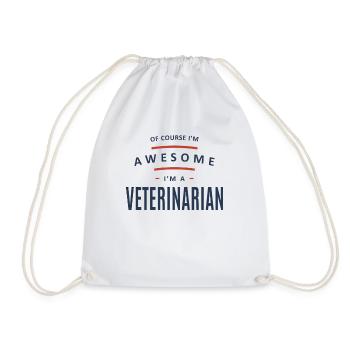 Veterinarian Job Profession - Drawstring Bag - white - Front