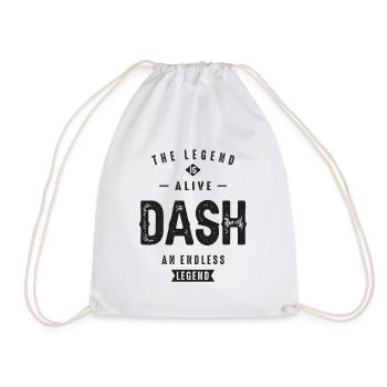 Legend Dash Funny Personalized Name - Drawstring Bag - white - Front