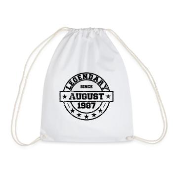 Legendary since August 1987 - Geburtstag - Turnbeutel - Weiß - Vorne