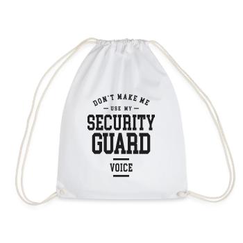 Security Guard Job Occupation - Drawstring Bag - white - Front