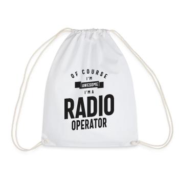 Radio Operator Job Occupation - Drawstring Bag - white - Front