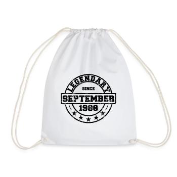 Legendary since September 1988 - Birthday - Drawstring Bag - white - Front