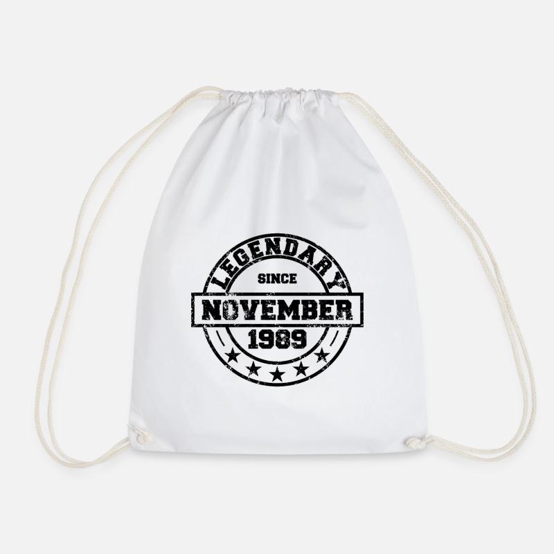 Legendary since November 1989 - Geburtstag - Turnbeutel - Weiß