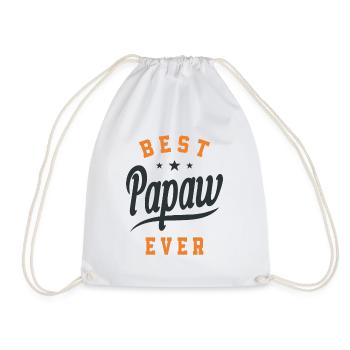 Best Papaw Ever - Dad Grandpa - Drawstring Bag - white - Front