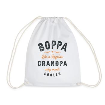 Boppa Like a Regular Grandpa Dad - Drawstring Bag - white - Front