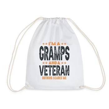 I'm a Gramps and a Veteran - Dad Grandpa - Drawstring Bag - white - Front