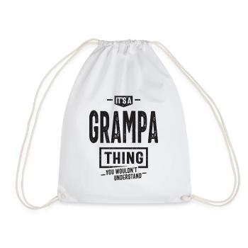 It's a Grampa Thing Funny Dad Grandpa - Drawstring Bag - white - Front