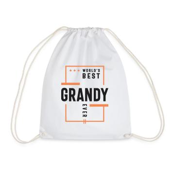 World's Best Grandy Ever - Dad and Grandpa - Drawstring Bag - white - Front