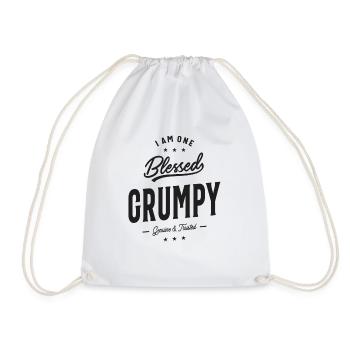 I Am One B Grumpy Funny - Drawstring Bag - white - Front