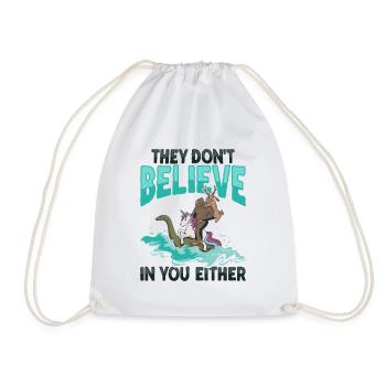 Cryptozoologie Cryptide Bigfoot Licorne Loch Ness - Sac de sport léger - blanc - Devant
