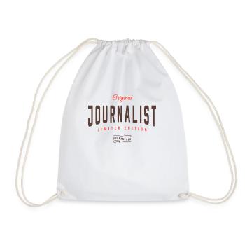 Journalist Funny Job Title Occupation - Drawstring Bag - white - Front