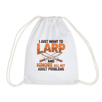 LARP RPG RPG Role-playing game design for a Larper - Drawstring Bag - white - Front