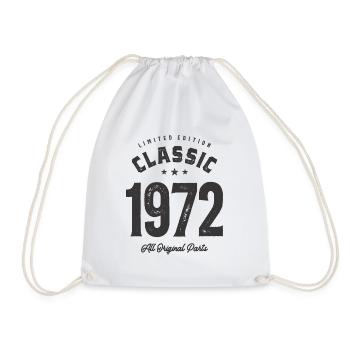 Classic 1972 - 51st Birthday Classic Born 1972 - Drawstring Bag - white - Front