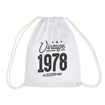 Vintage 1978 - 45th Birthday Classic Born 1978 - Drawstring Bag - white - Front