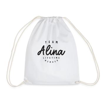 Alina Name Personalized Birthday Name Alina - Drawstring Bag - white - Front