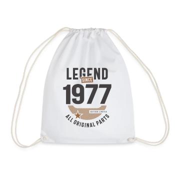 Legend Since 1977 46 birthday - Drawstring Bag - white - Front