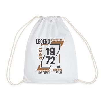 Legend Since 1972 51 birthday - Drawstring Bag - white - Front