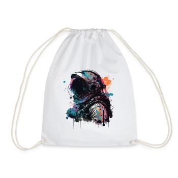 Gothic Astronaut - Drawstring Bag - white - Front
