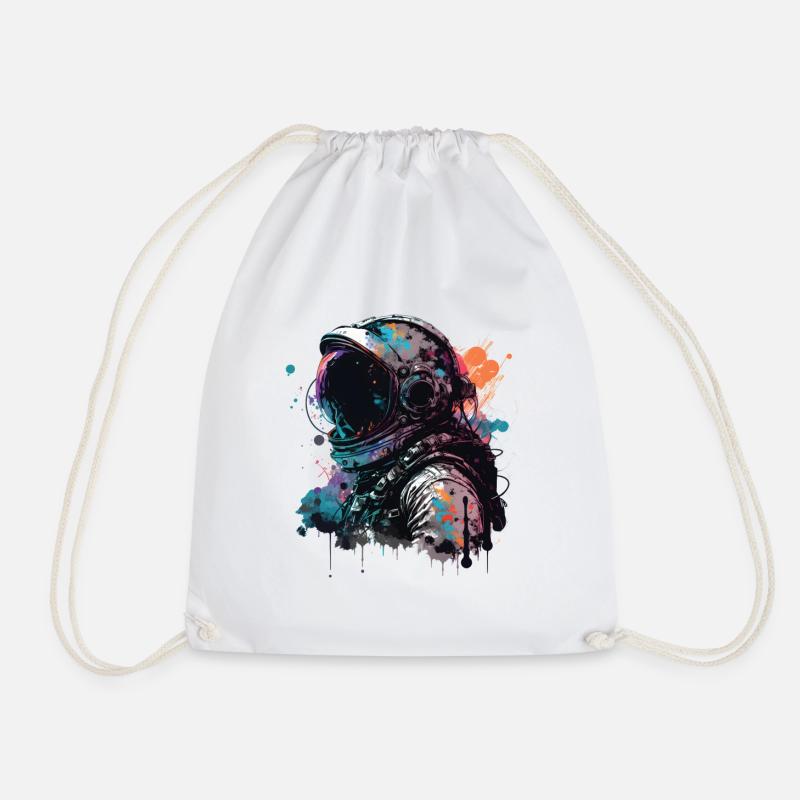 Gothic Astronaut - Drawstring Bag - white