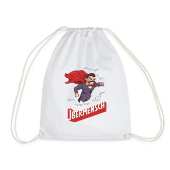 Nietzsche Übermensch Philosophy - Drawstring Bag - white - Front