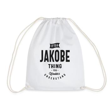 It's a Jakobe Thing - Name Jakobe - Turnbeutel - Weiß - Vorne