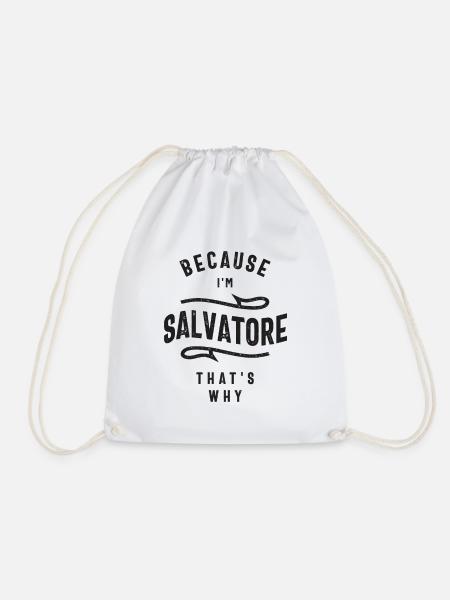 Weil ich Salvatore bin Deshalb - Turnbeutel - Weiß