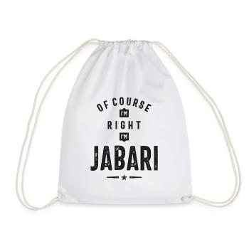 Of Course I'm Right I'm Jabari - Drawstring Bag - white - Front
