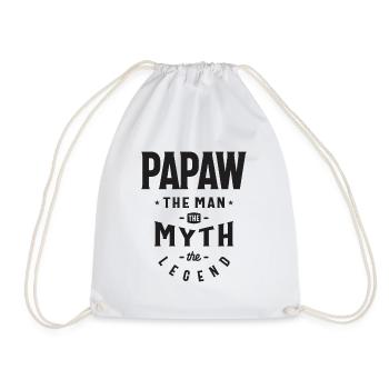 Papaw The man The Myth The Legend - Grandpa - Drawstring Bag - white - Front