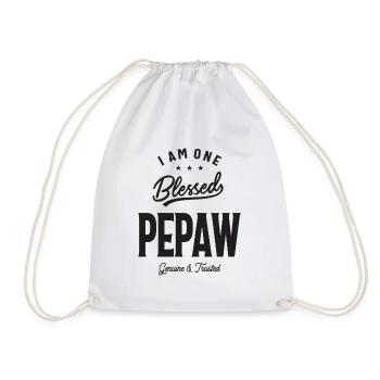 I Am One B Pepaw - Grandpa - Drawstring Bag - white - Front