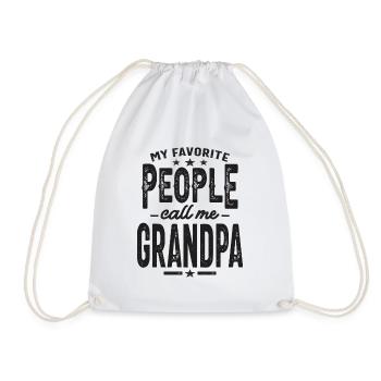 My Favorite People Call Me Grandpa - Drawstring Bag - white - Front