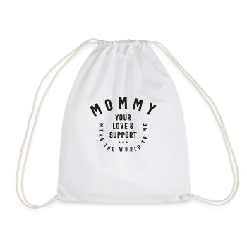 World of Love - Mom's Supportive Embrace - Mother - Drawstring Bag - white - Front