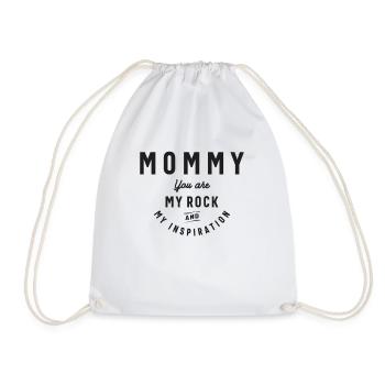 Maman, mon rocher et mon inspiration - Fête des mères - Sac de sport léger - blanc - Devant