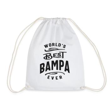 Der beste Bampa der Welt aller Zeiten - Papa, Opa lustig - Turnbeutel - Weiß - Vorne