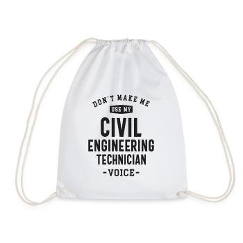 Civil Eng Tech Stimme - Turnbeutel - Weiß - Vorne