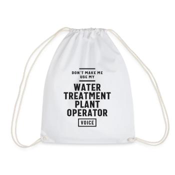 Stimme des Bedieners der Wasseraufbereitungsanlage - Turnbeutel - Weiß - Vorne